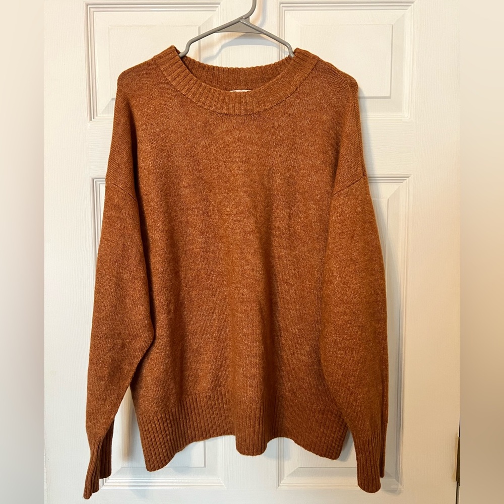 Ava & Viv Rust Brown pullover sweater. Women’s size X
